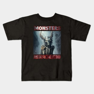 Monsters are misunderstood cool monster design Kids T-Shirt